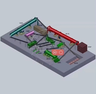Línea de producción completa de fermentación de fertilizantes orgánicos para pellets de prensa circular
