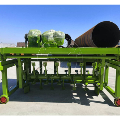 Máquina de girar el compost de fertilizantes tipo ranura verde