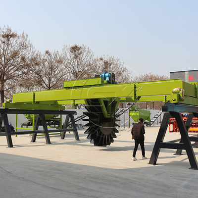 10-30m de ancho de trabajo Compost fertilizante Turner Transformar estiércol de pollo en fertilizante