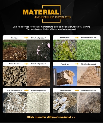 FERTILIZADOR Tecnología trituradora de material semi húmedo para estiércol de pollo de granja y paja de arroz