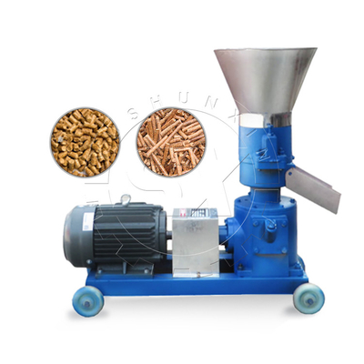 Pelletizer de estiércol de aves de corral 380V ajustable Flat Die Chicken Poop Pellet Making Machine