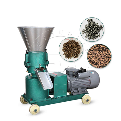Pelletizer de estiércol de aves de corral 380V ajustable Flat Die Chicken Poop Pellet Making Machine