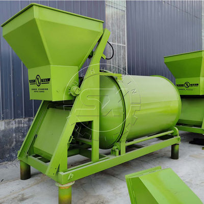 Máquina para mezclar granulados de fertilizantes a granel con agitador eléctrico