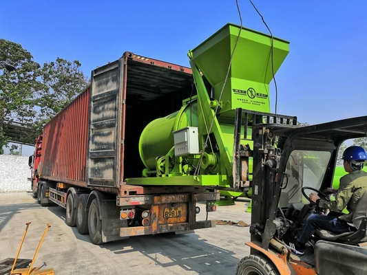 Máquina para mezclar granulados de fertilizantes a granel con agitador eléctrico