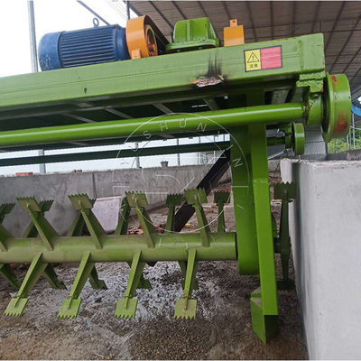 Producción de fertilizantes orgánicos Conversor de compost para el tratamiento de estiércol animal de 5 a 20 t/h