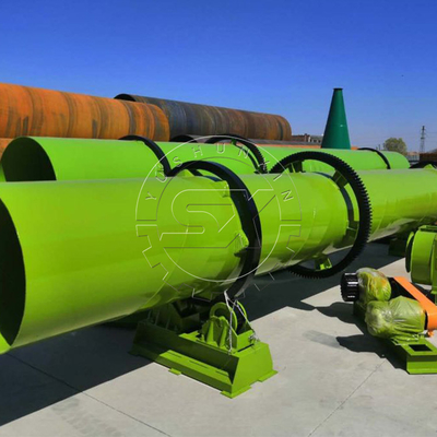 Máquina de secado de estiércol de vaca 1-20 t/h Secador rotativo para fertilizantes en minería energética