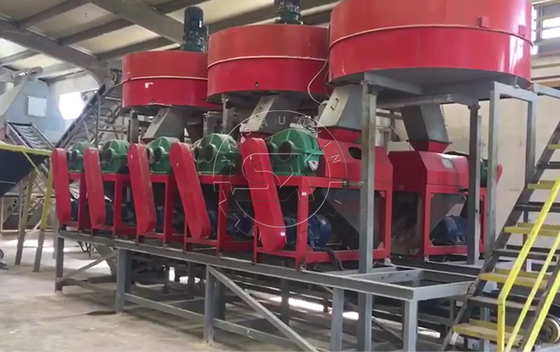 Línea de producción granular de fertilizantes fosfatados de 10 toneladas por hora con comprimidor de extrusión de rodillos