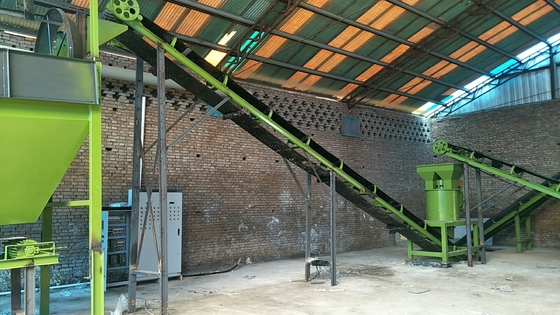 Estructura en cadena trituradora vertical para el trituración de fertilizantes y opción de capacidad variable
